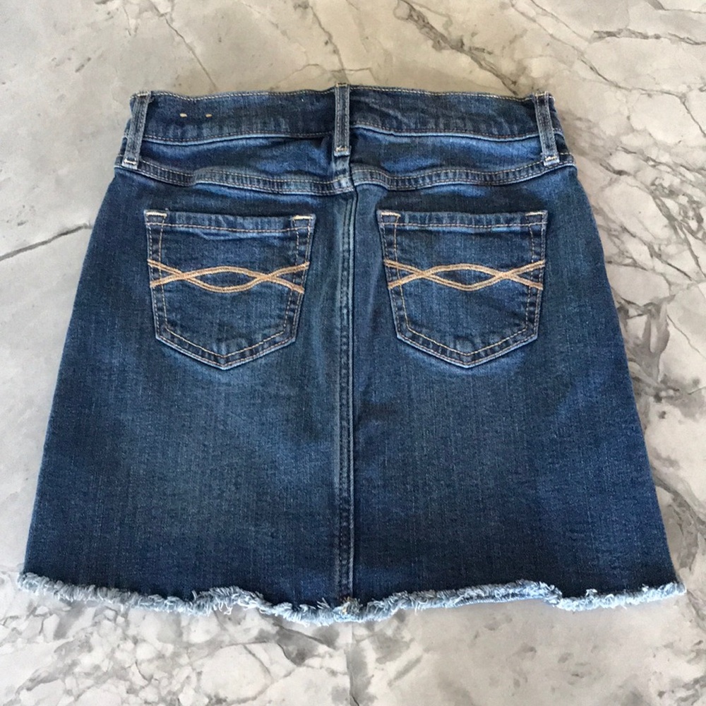 Abercrombie Kids Denim Skirt with Pink Floral Embroidery - Picture 5 of 8